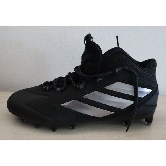 adidas F97423 Men's Sz 10.5 Black/Gray Freak Carbon Mid Football Cleats - Picture 5 of 11